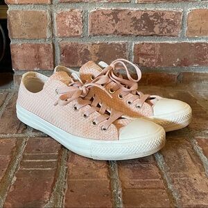Converse Pink Textured Sneakers